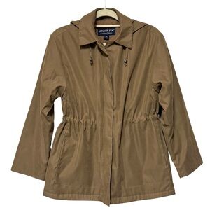 London Fog insulated jacket coat with Removable hood, Adjustable waist, Pockets